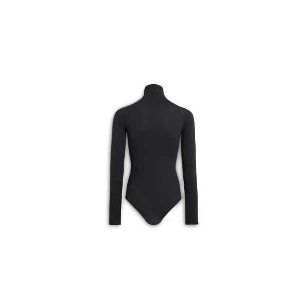 Alaïa High Neck Second Skin Knit Bodysuit - ALAÏA Tops - Laser Cut Luxury - Shop at Luxury Shoes 