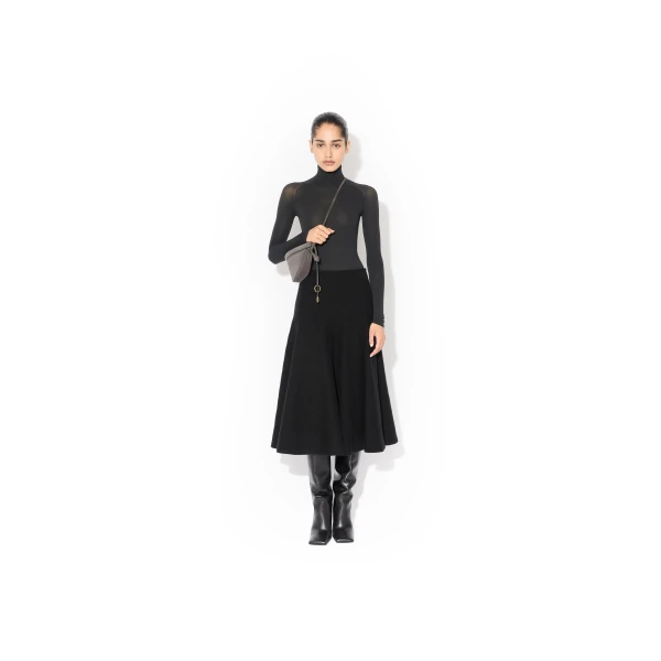 Alaïa High Neck Second Skin Knit Bodysuit - ALAÏA Tops - Laser Cut Luxury - Shop at Luxury Shoes 