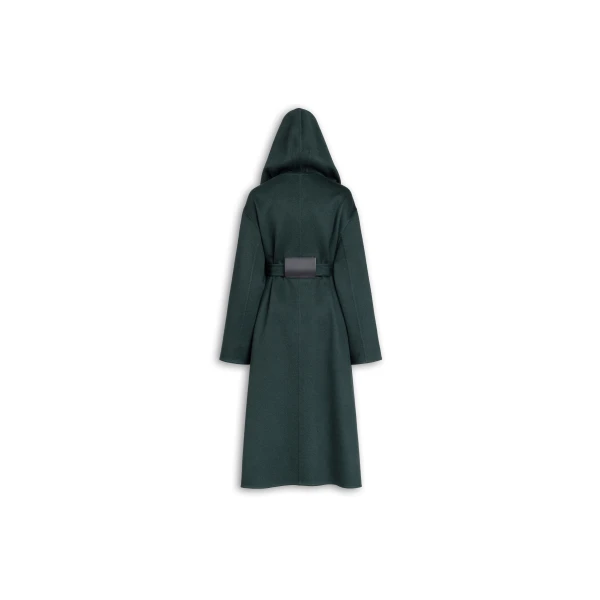 Alaïa Hood Cashmere Wrap Coat - ALAÏA Coats - Laser Cut Luxury - Shop at Luxury Shoes 