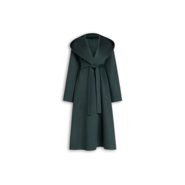 Alaïa Hood Cashmere Wrap Coat - ALAÏA Coats - Laser Cut Luxury - Shop at Luxury Shoes 