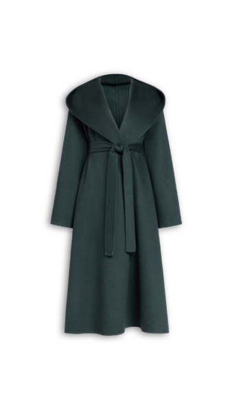Alaïa Hood Cashmere Wrap Coat - ALAÏA Coats - Laser Cut Luxury - Shop at Luxury Shoes 