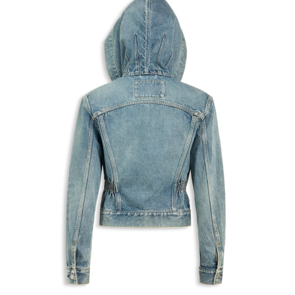 Alaia Hooded Denim Jacket, view 2