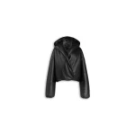 Alaïa Hooded Leather Bomber - ALAÏA Jackets - Laser Cut Luxury - Shop at Luxury Shoes 