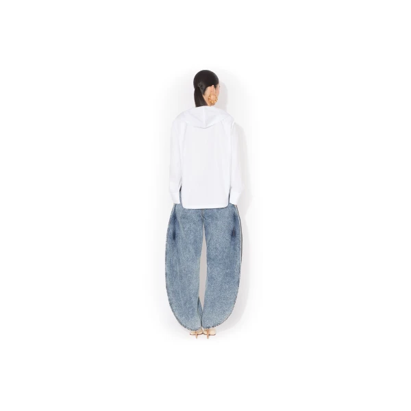 Alaia Hooded Poplin Shirt, view 5