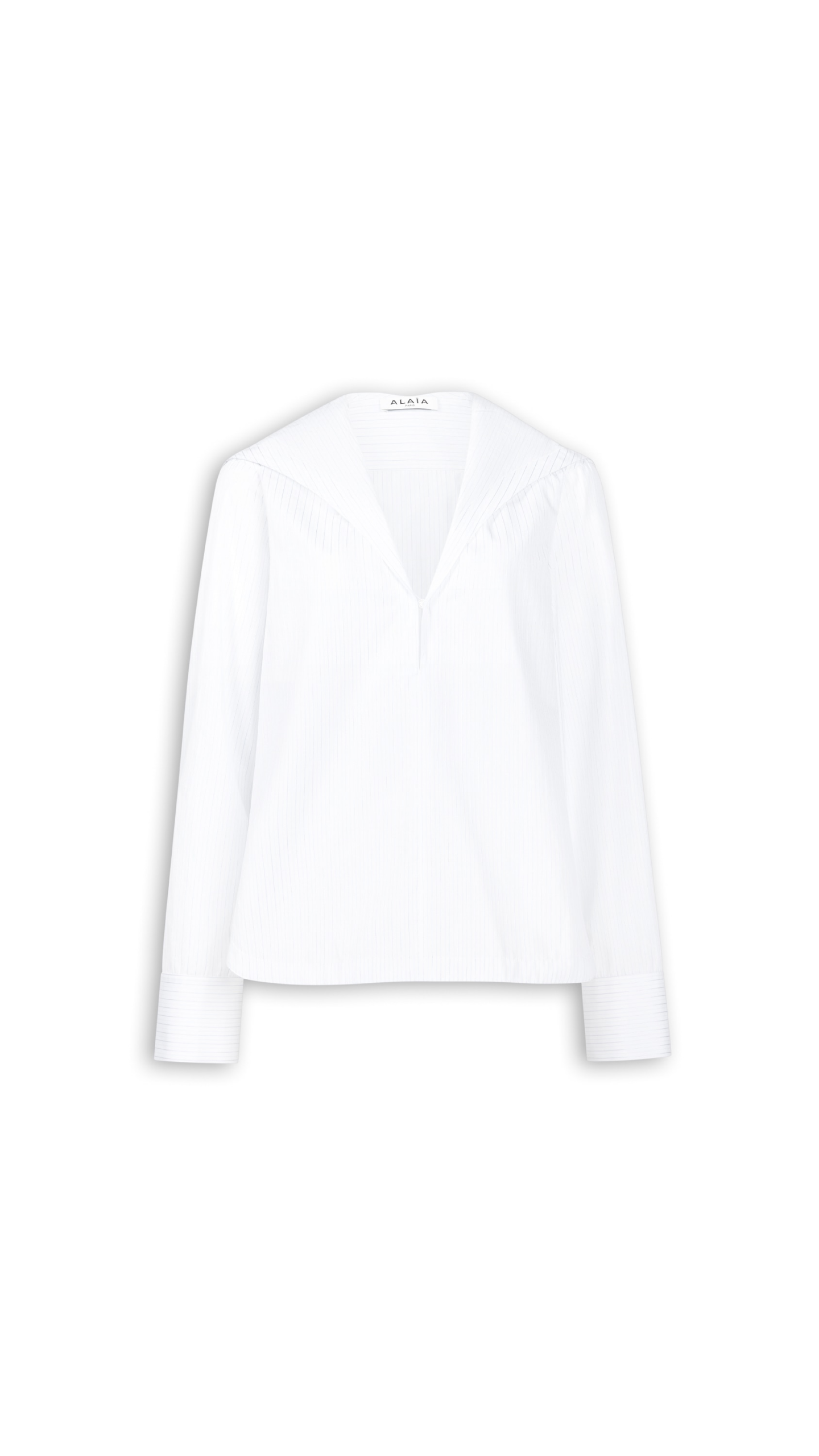 Alaïa Hooded Poplin Shirt - ALAÏA Hoodies - Laser Cut Luxury - Shop at Luxury Shoes 