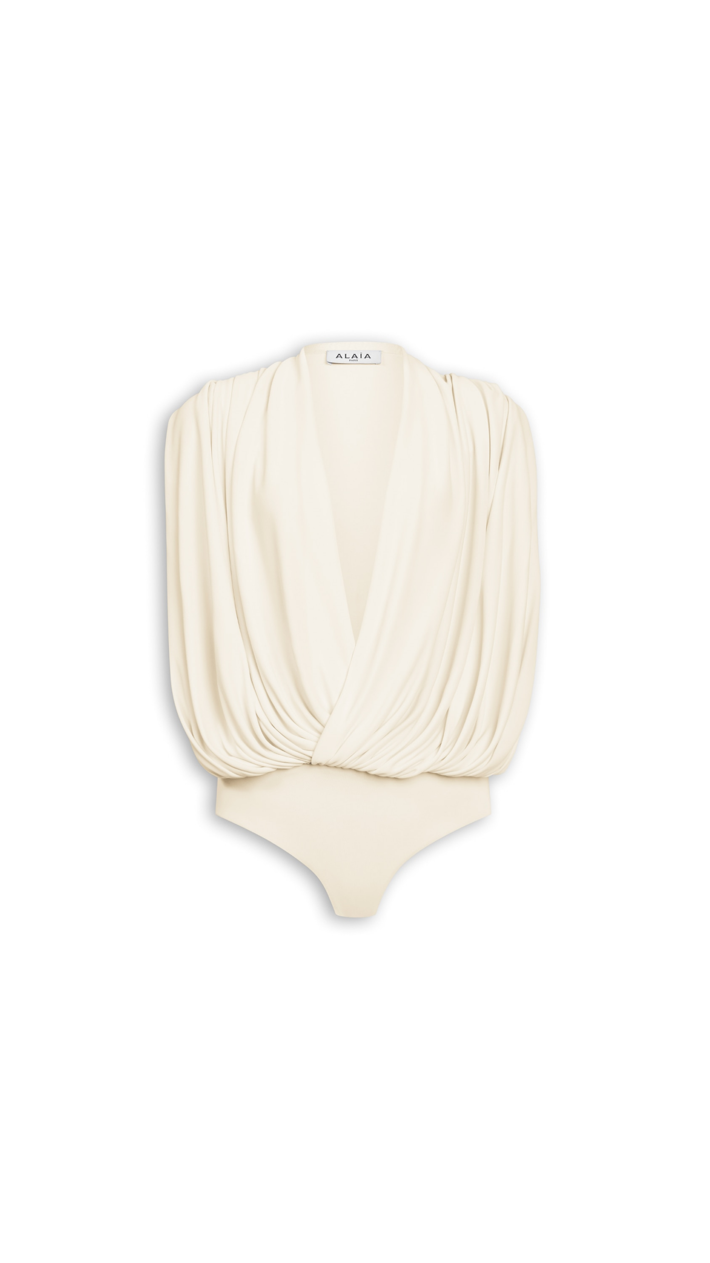 Alaïa Hooded Viscose Bodysuit - ALAÏA Hoodies - Laser Cut Luxury - Shop at Luxury Shoes 