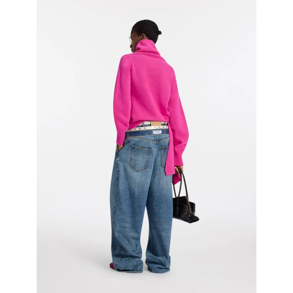 The Attico Hot pink sweater, view 3