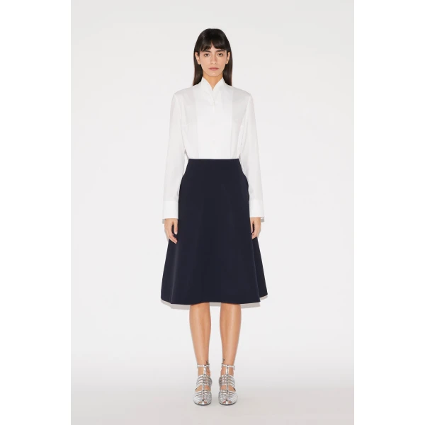 Huishan Zhang Aubrette Skirt in Navy Tailoring, view 2