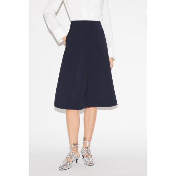 Huishan Zhang Aubrette Skirt in Navy Tailoring, view 5