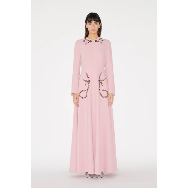 Huishan Zhang Eddie Gown in Pink Sable, view 2