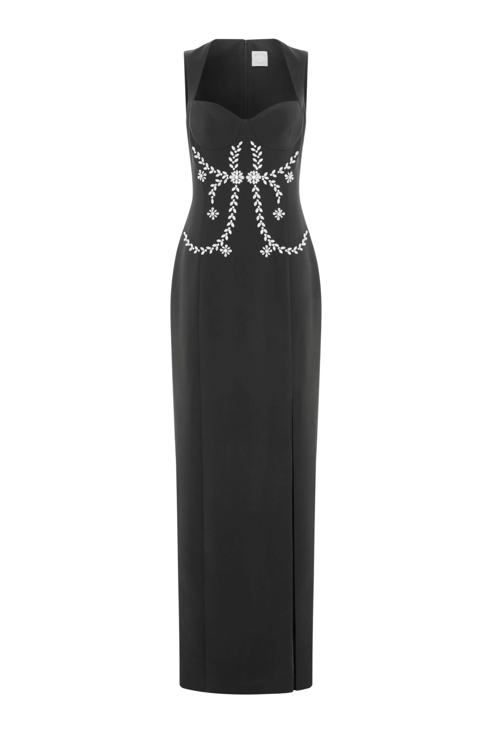 Huishan Zhang Izmara Dress in Black Crepe