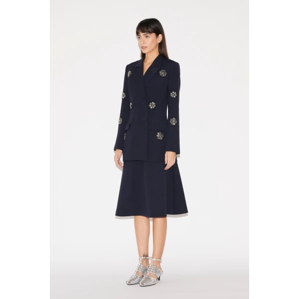 Huishan Zhang Joanne Blazer in Navy Tailoring, view 5