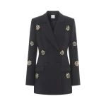 Huishan Zhang Joanne Blazer in Navy Tailoring
