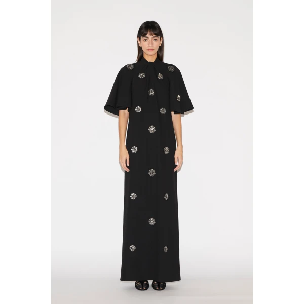 Huishan Zhang July Dress in Black Crepe, view 2
