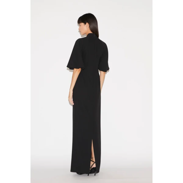 Huishan Zhang July Dress in Black Crepe, view 4