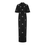 Huishan Zhang July Dress in Black Crepe