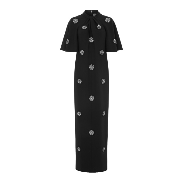 Huishan Zhang July Dress in Black Crepe