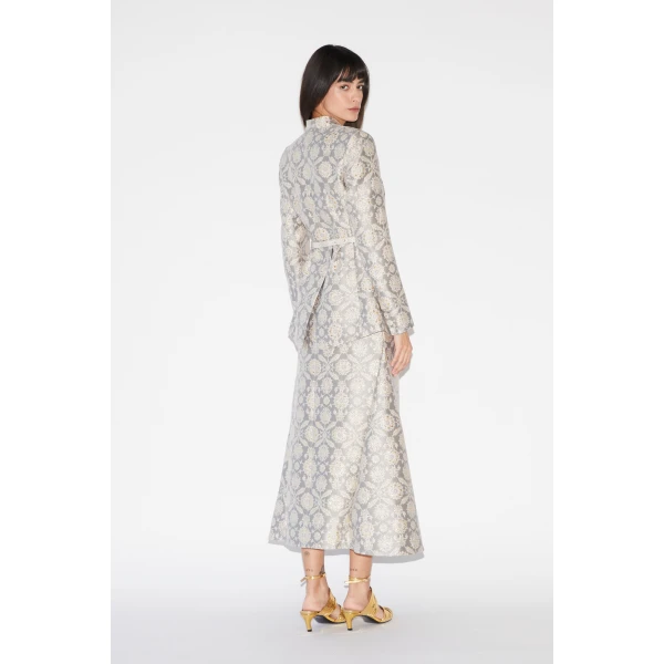Huishan Zhang Kieran Jacket in Grey Jacquard, view 4