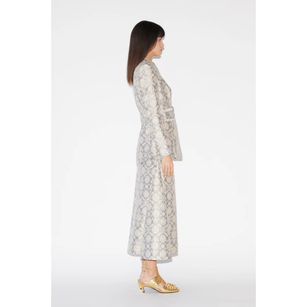 Huishan Zhang Kieran Jacket in Grey Jacquard, view 5
