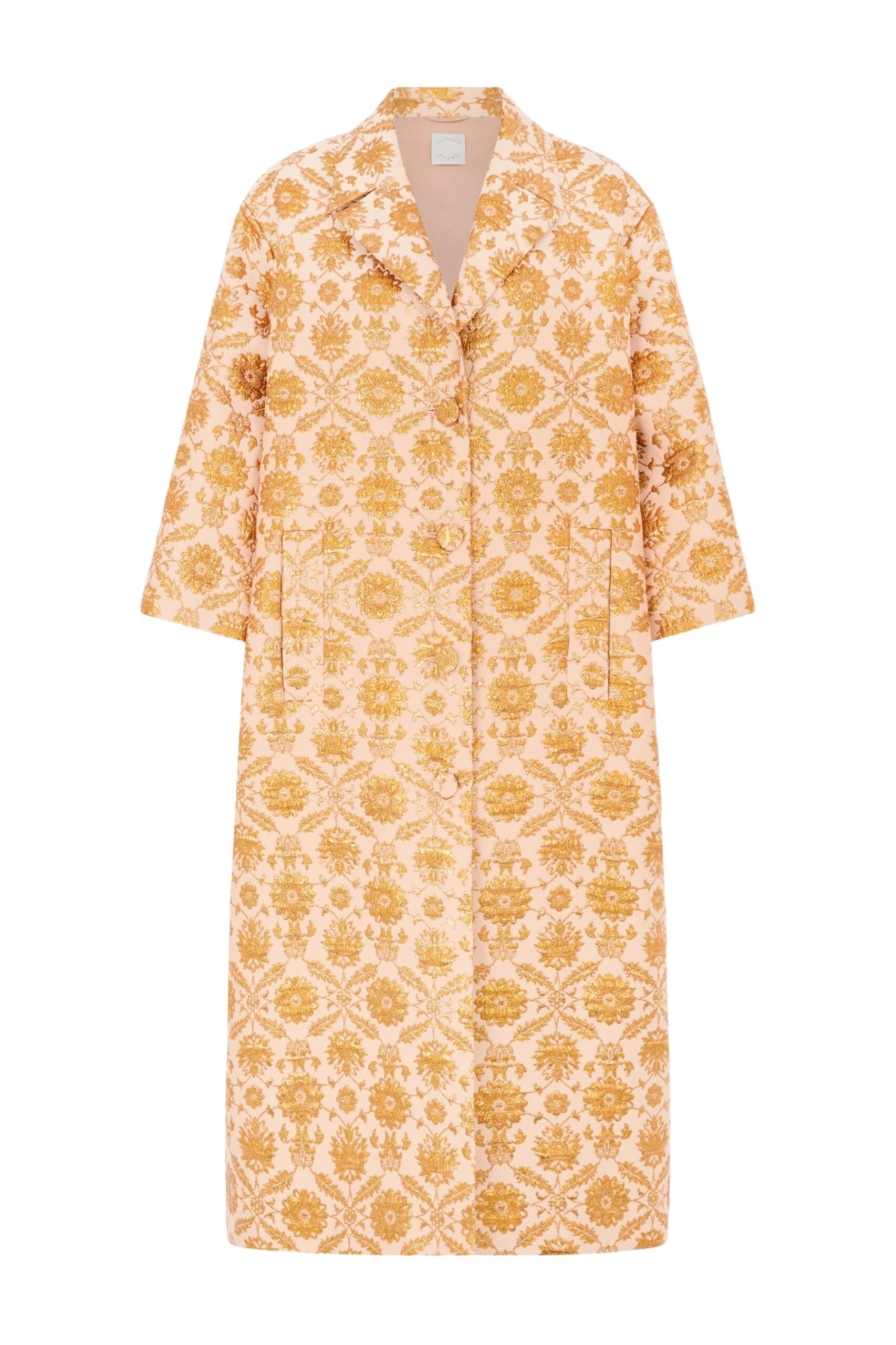 Huishan Zhang Liliane Coat in Copper Jacquard