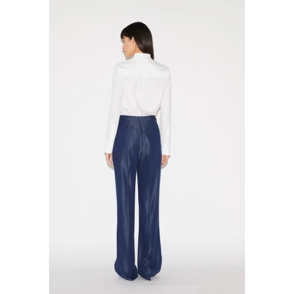 Huishan Zhang Lucian Trousers in Blue Chambray, view 5