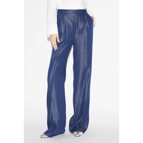 Huishan Zhang Lucian Trousers in Blue Chambray, view 6