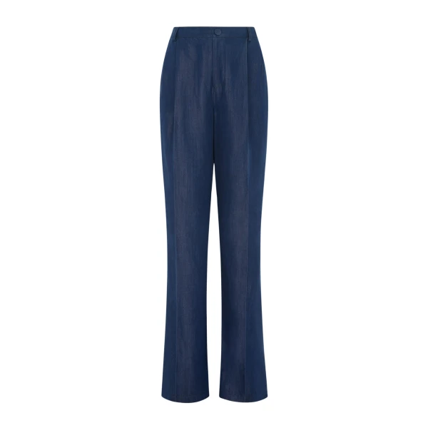 Huishan Zhang Lucian Trousers in Blue Chambray
