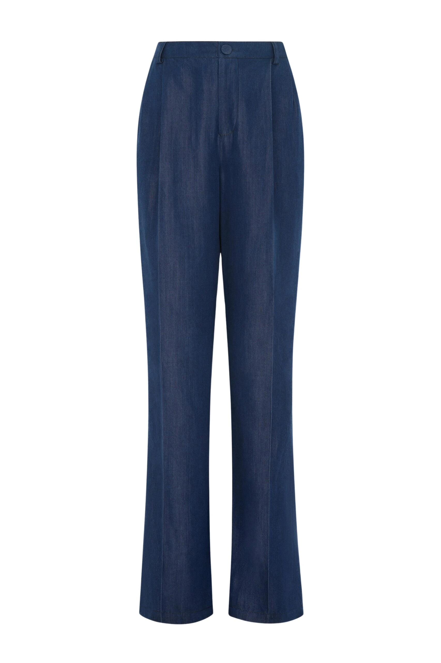 Huishan Zhang Lucian Trousers in Blue Chambray