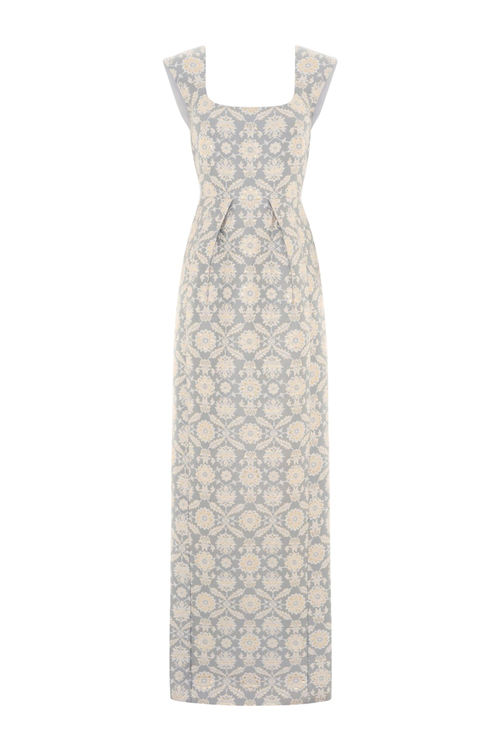 Huishan Zhang Patsy Gown in Grey Jacquard