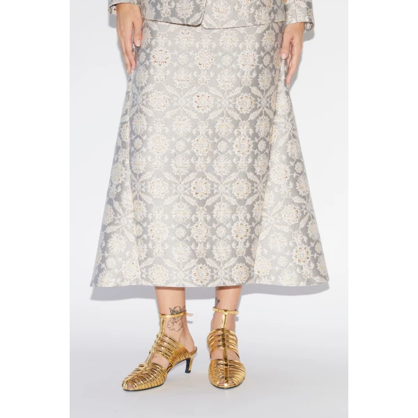Huishan Zhang Vicky Skirt in Grey Jacquard, view 6