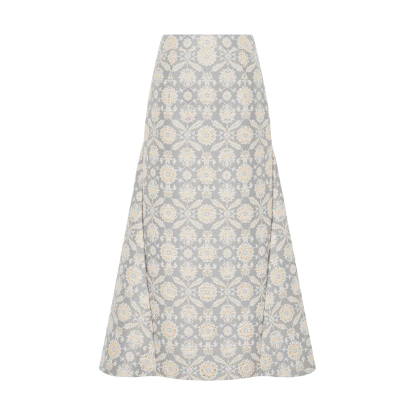 Huishan Zhang Vicky Skirt in Grey Jacquard