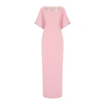 Huishan Zhang Wysteria Dress in Pink Crepe
