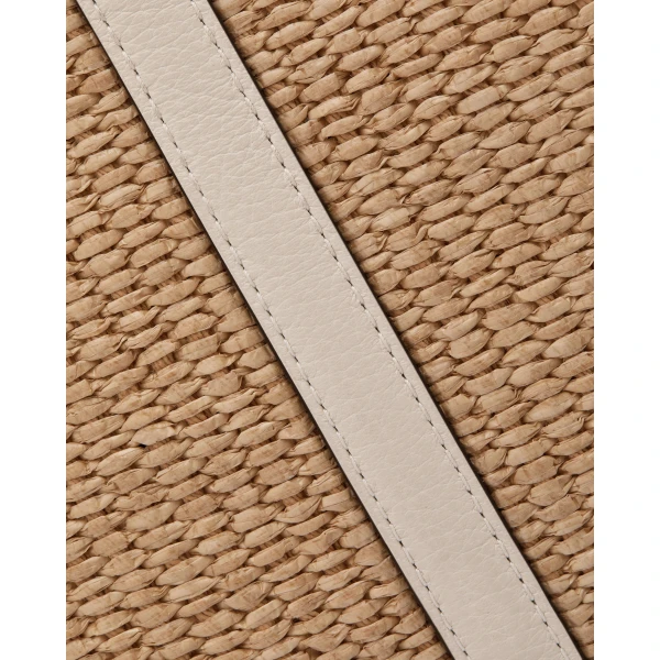 Strathberry Lana Hobo in Vanilla and Natural Raffia, view 7