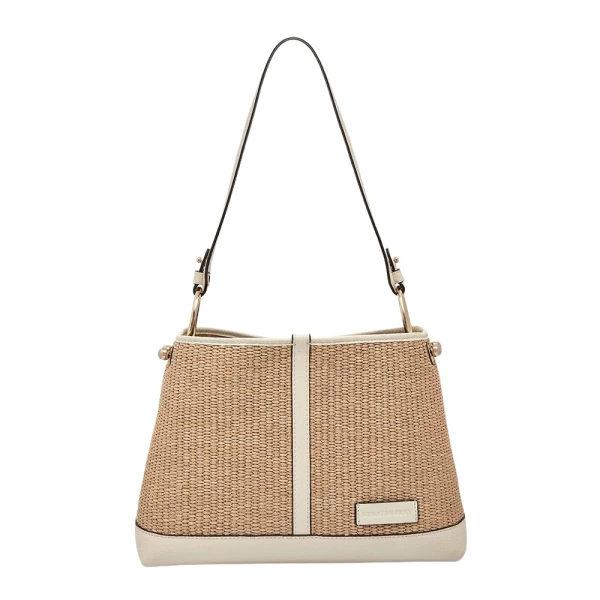 Lana Hobo in Vanilla and Natural Raffia