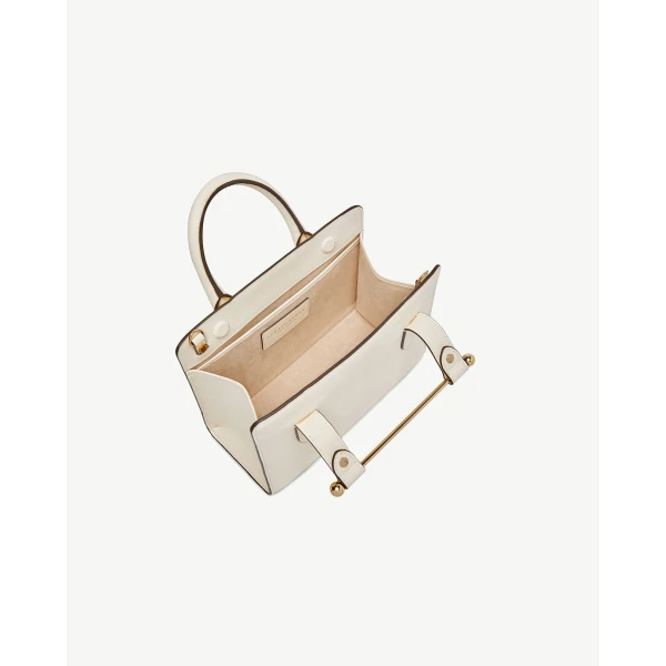 Strathberry Mini Tote in Vanilla, view 6