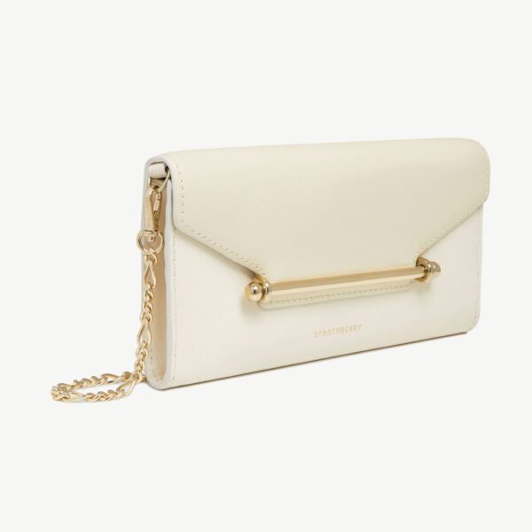 Strathberry Multrees Chain Wallet in Vanilla, view 3