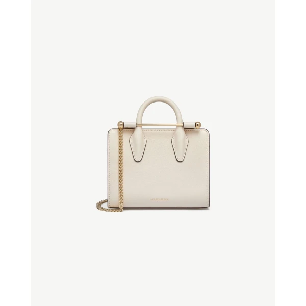Strathberry Nano Tote in Vanilla, view 2