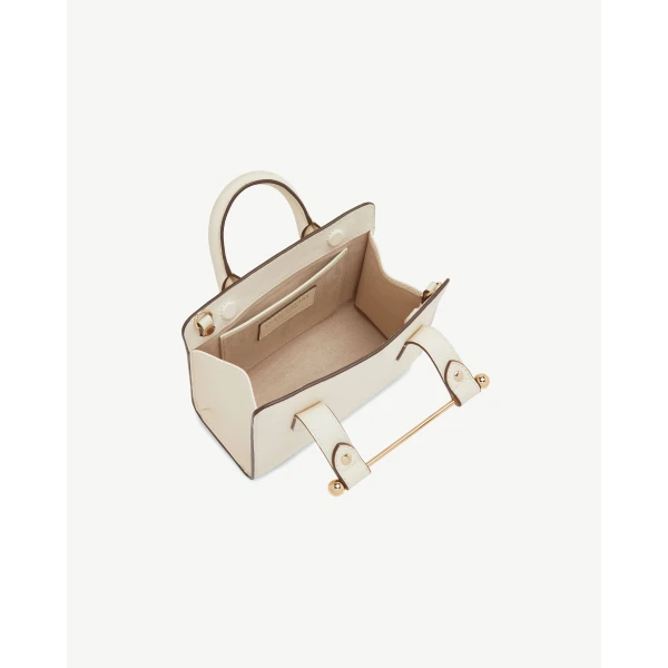 Strathberry Nano Tote in Vanilla, view 5