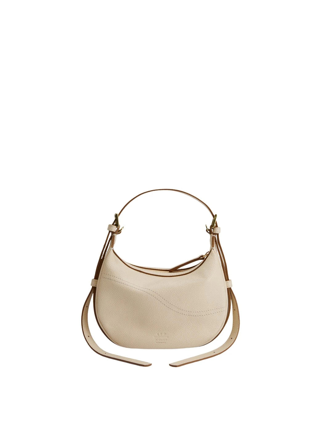 Ivory-Silea-in-Mandorla53886_nobg ATP Atelier Silea in Mandorla Mini Hobo Bag