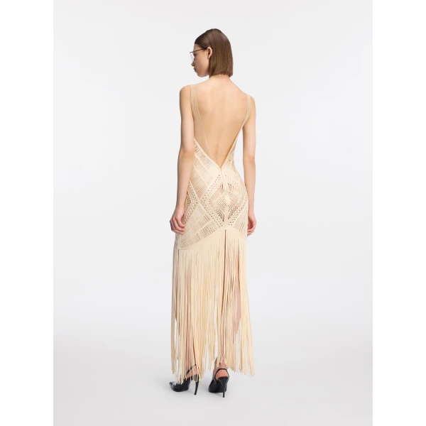 The Attico Ivory midi dress, view 3