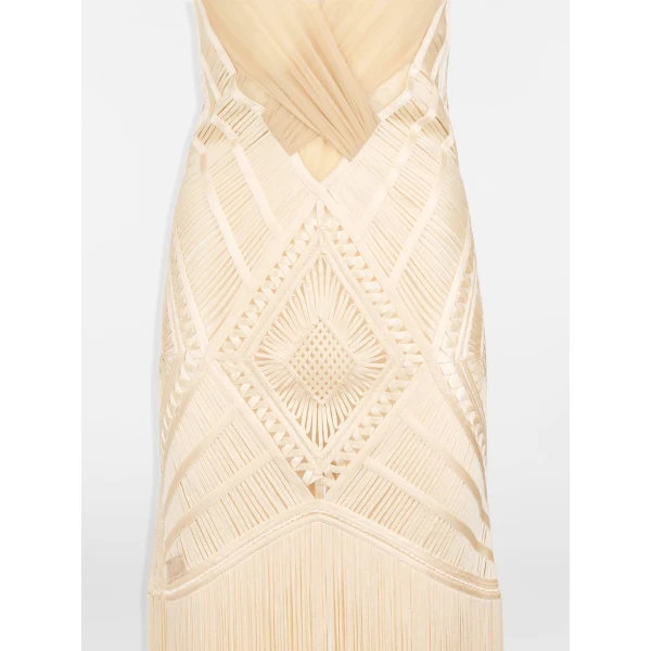 The Attico Ivory midi dress, view 5