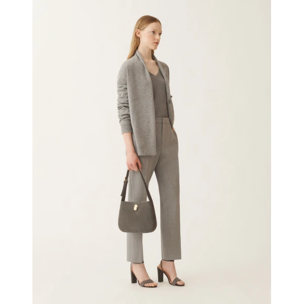 Fabiana Filippi Jersey T-shirt in Grey Skirt, view 2