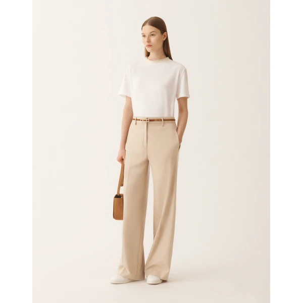 Fabiana Filippi Optical White Jersey T-shirt Top, view 2