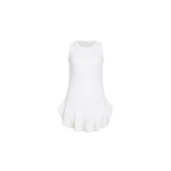 Alaïa Knitted Mini Pleated Dress - ALAÏA Dresses - Laser Cut Luxury - Shop at Luxury Shoes 