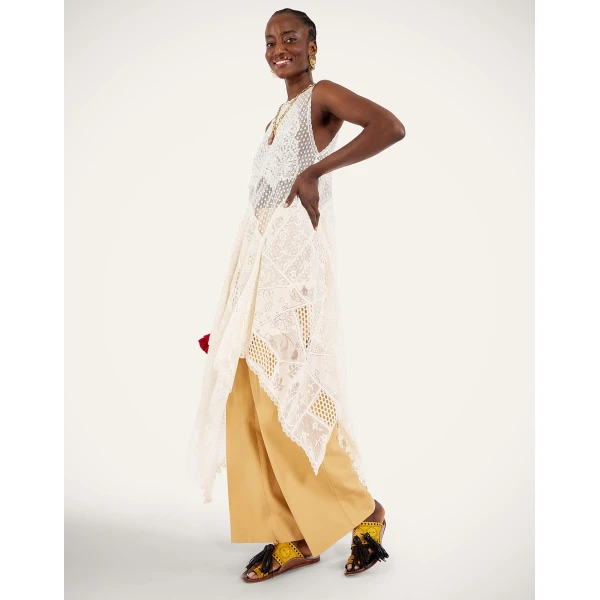 La DoubleJ Aura Dress in Solid Ecru, view 4