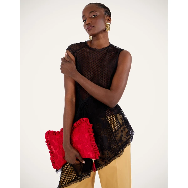 La DoubleJ Aura Top in Solid Black, view 2