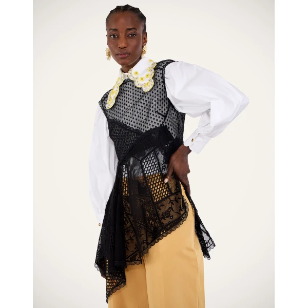 La DoubleJ Aura Top in Solid Black, view 4