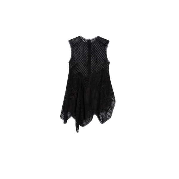 La DoubleJ Aura Top in Solid Black - Tops - Milanese Maximalist Fashion at Luxury Shoes 