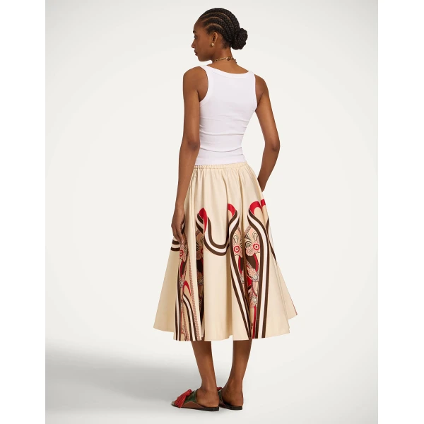 La DoubleJ Ballerina Skirt in Ambrosia Placée Red, view 3