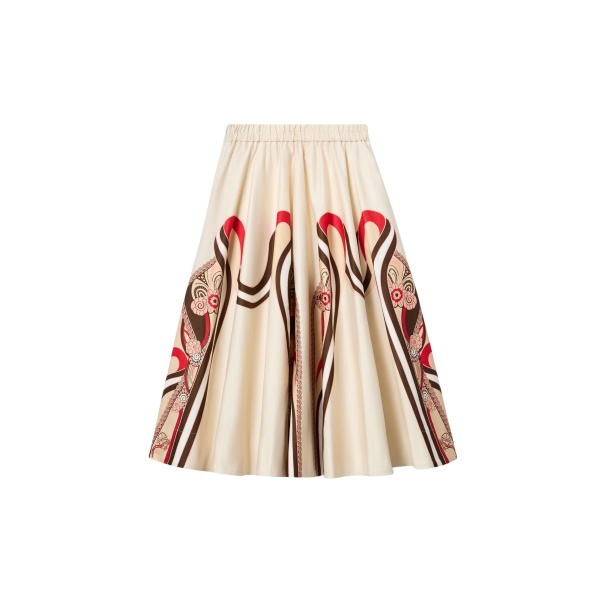 La DoubleJ Ballerina Skirt in Ambrosia Placée Red - Skirts - Milanese Maximalist Fashion at Luxury Shoes 